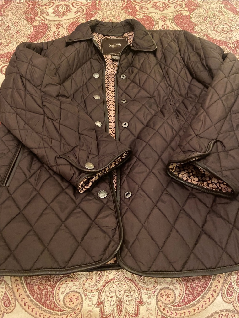 COACH like new brown quilted ladies medium jacket. Never worn